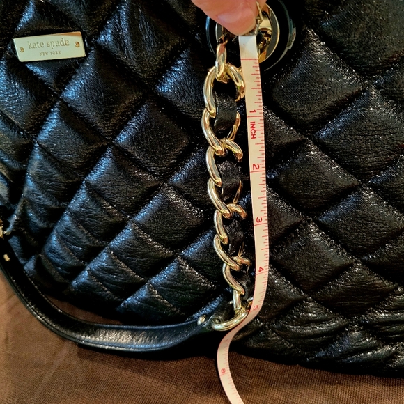 EUC Kate Spade Black Quilted Shimmer Shoulder Bag - Picture 10 of 10